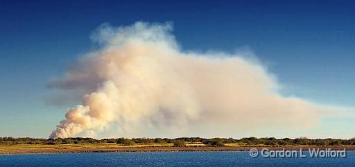 Prescribed Burn_30560-1.jpg - Smoke from a prescribed burn in the Aransas National Wildlife Refuge,which from here is at least 12.5 miles (20 km) away.Photographed from Seadrift, Texas, USA.